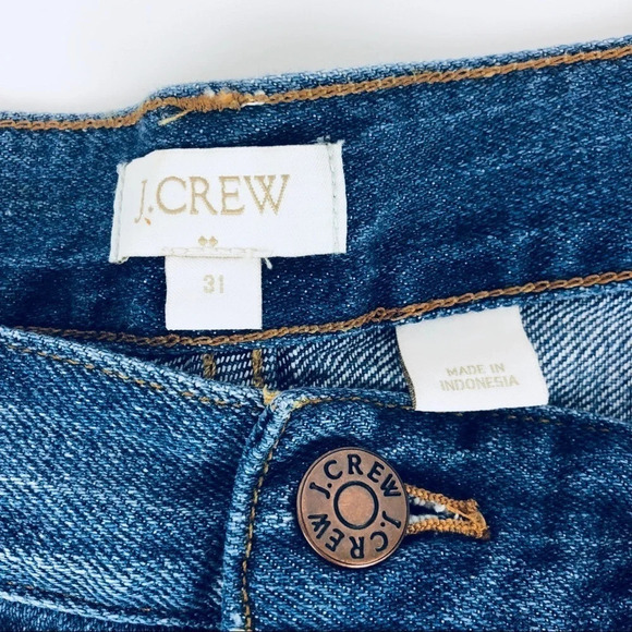 J Crew Liza Cuffed Denim Jean Shorts Distressed 31 - Picture 3 of 6